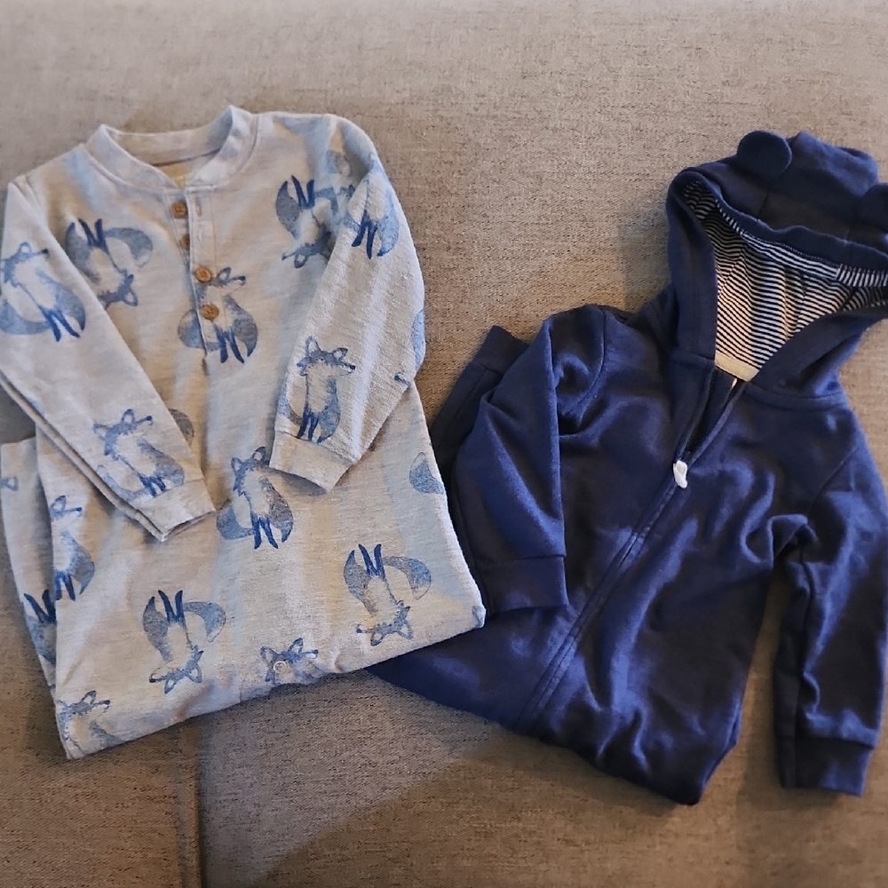 Carter's Blue and Gray Fox One Pieces